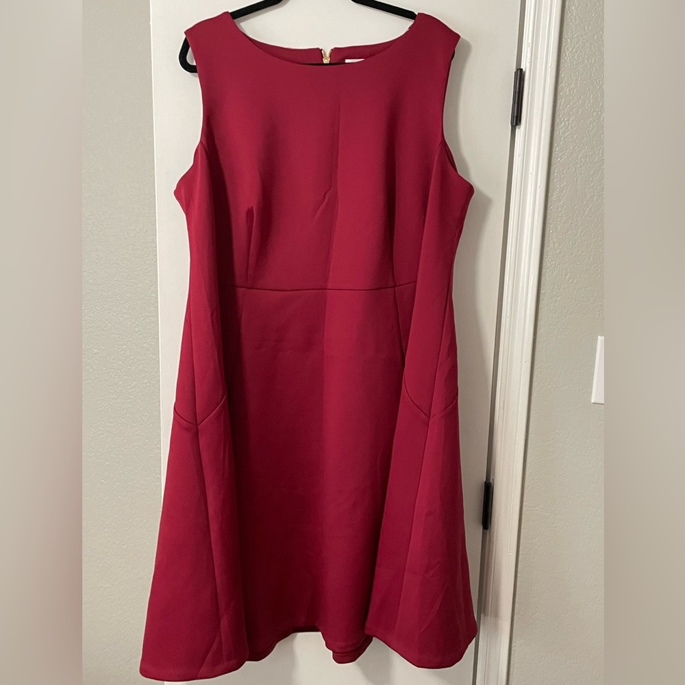 Calvin Klein Red Midi Dress